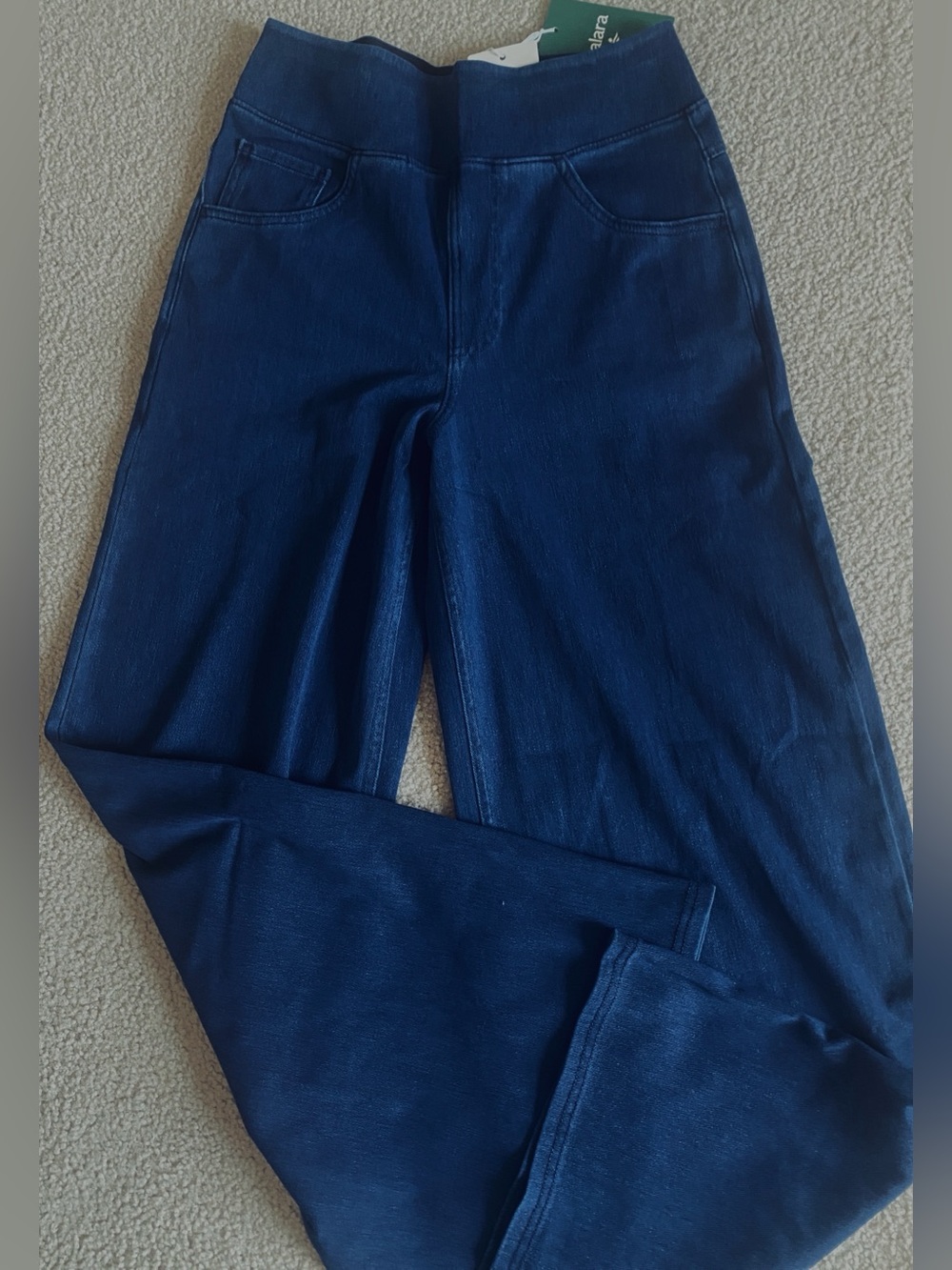 SMALL    HALARA FLEX BAGGY WIDE LEG DISTRESSED JEANS - Picture 4 of 8